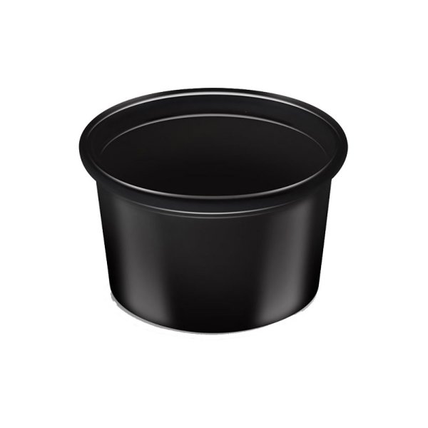 50 Stk. Dressingbecher (PP) schwarz Ø 46 H 28 mm 30 ml